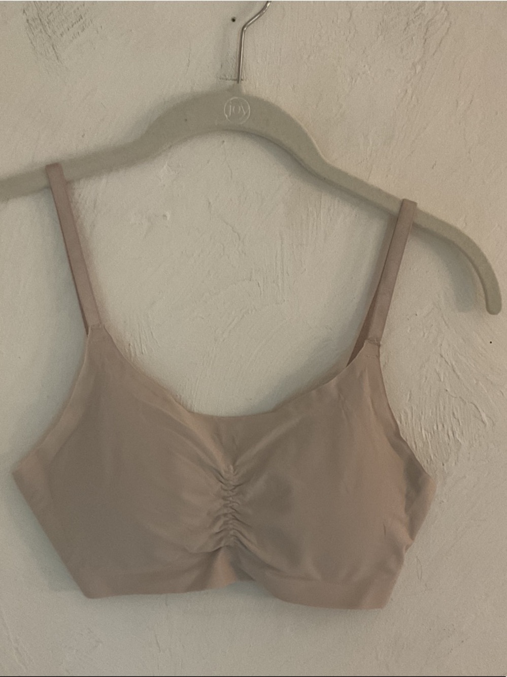 Sophie B Seamless Ruched Bralette Size M Nude/Sand